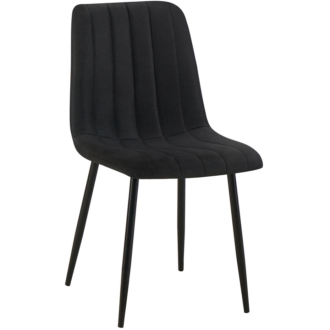 Besucherstuhl DAITONA, bequem und modern, aus Stoff; Schwarz