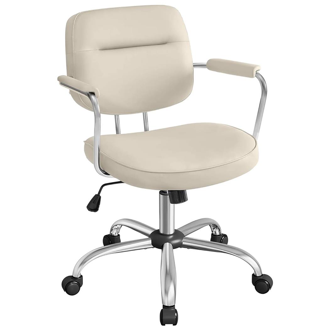 Bürostuhl CLASSIC, kompakt und vielseitig, Leder, Farbe Creme