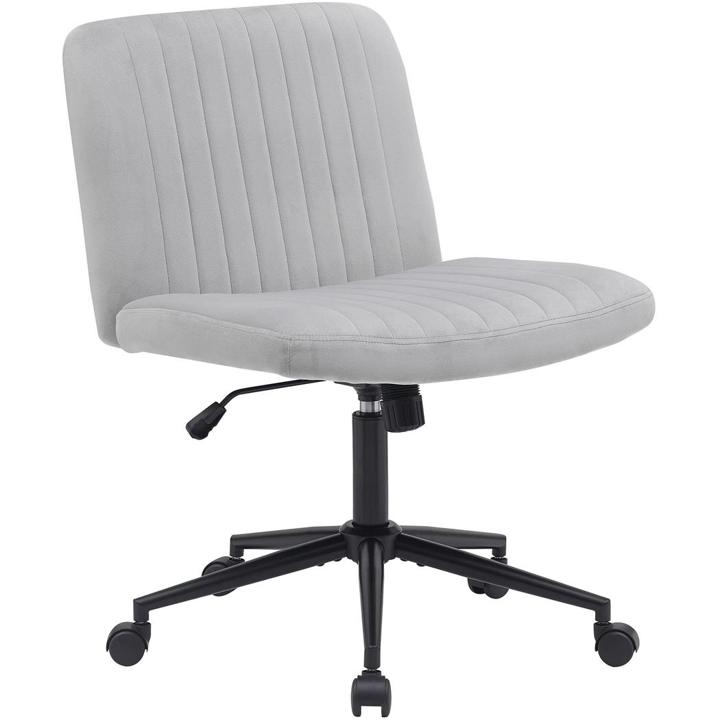 Bürostuhl SONNY, modernes Design, gepolstert, Samt, Farbe Hellgrau