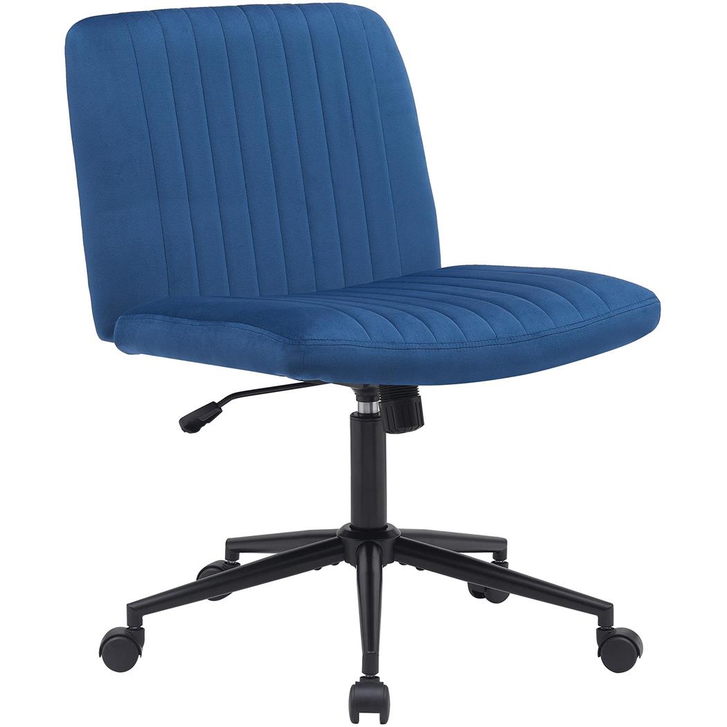 Bürostuhl SONNY, modernes Design, gepolstert, Samt, Farbe Blau