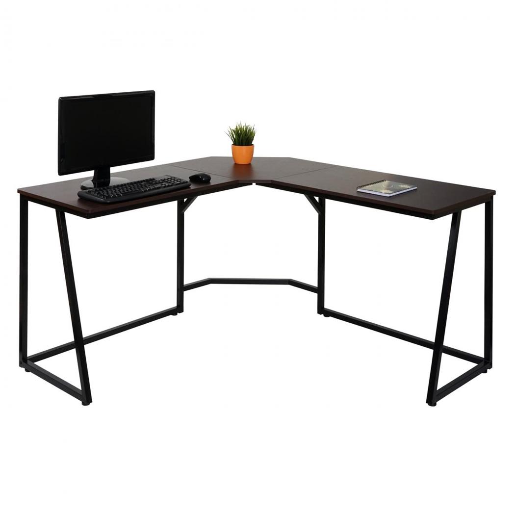 Computertisch ESSEN,  76x140x140cm, Farbe Dunkelbraun