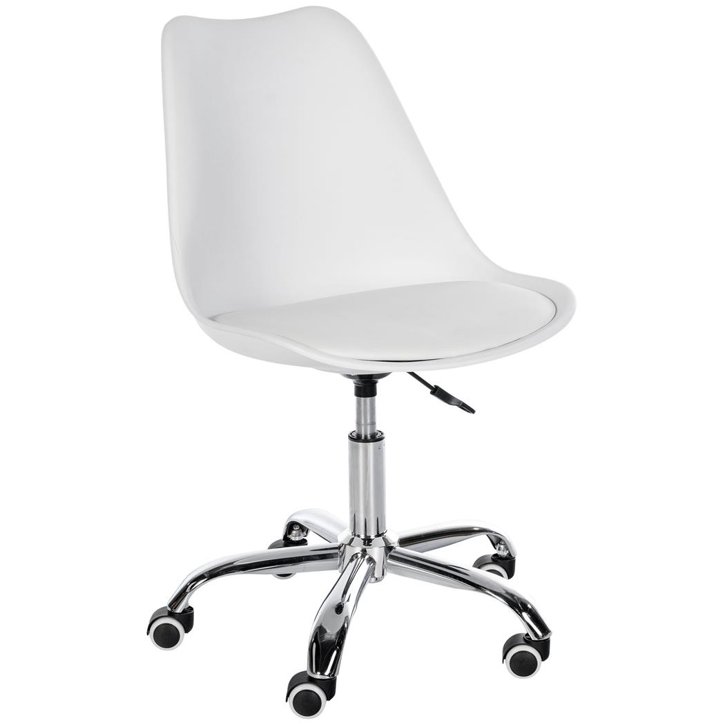 Arbeitshocker BAVIERA , weich gepolstert, Kunstleder, Farbe Weiß