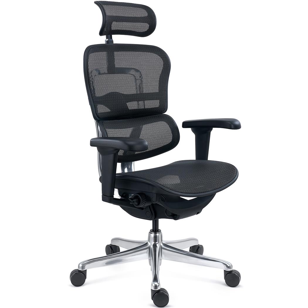 Ergonomischer Stuhl ERGOULTRA, 100% verstellbar, höchste Funktionalität, ausgezeichnete Qualität, aus Netzstoff, Farbe Schwarz