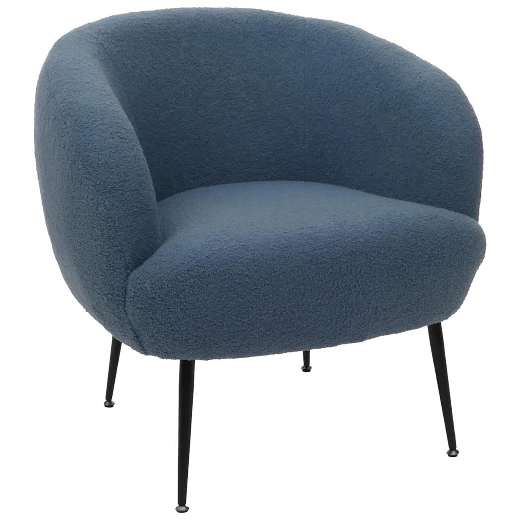 Besuchersessel HARMONY, elegantes Design, besonders dicht gepolstert, Stoffbezug, Blau