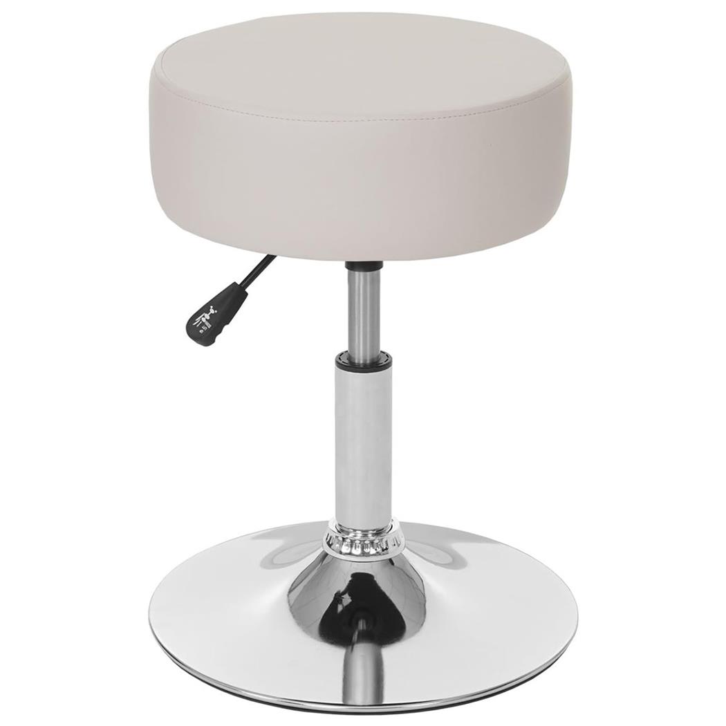 Arbeitshocker DANKO, 360º drehbar, höhenverstellbar, Polstersitz, Kunstleder, Farbe Creme