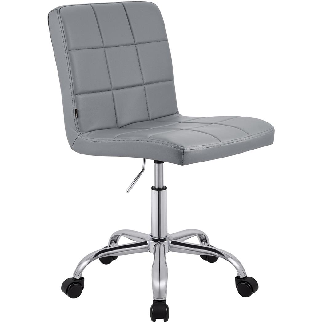 Bürostuhl CLIP KUNSTLEDER, attraktives modernes Design, Metallgestell, Kunstlederbezug, Farbe Grau