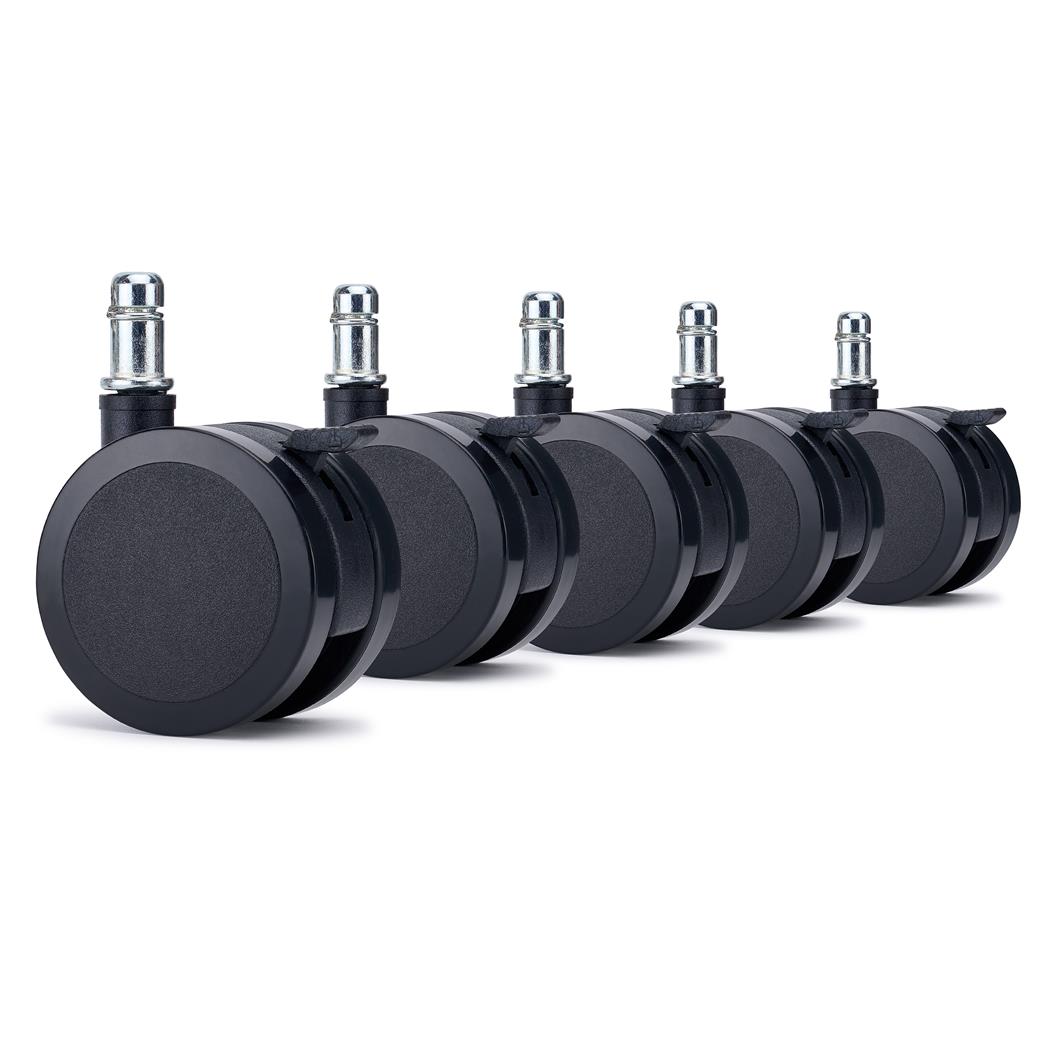 5er Set Rollen BRAKE, bremsbare Universalrollen, 11mm Stift, Farbe Schwarz