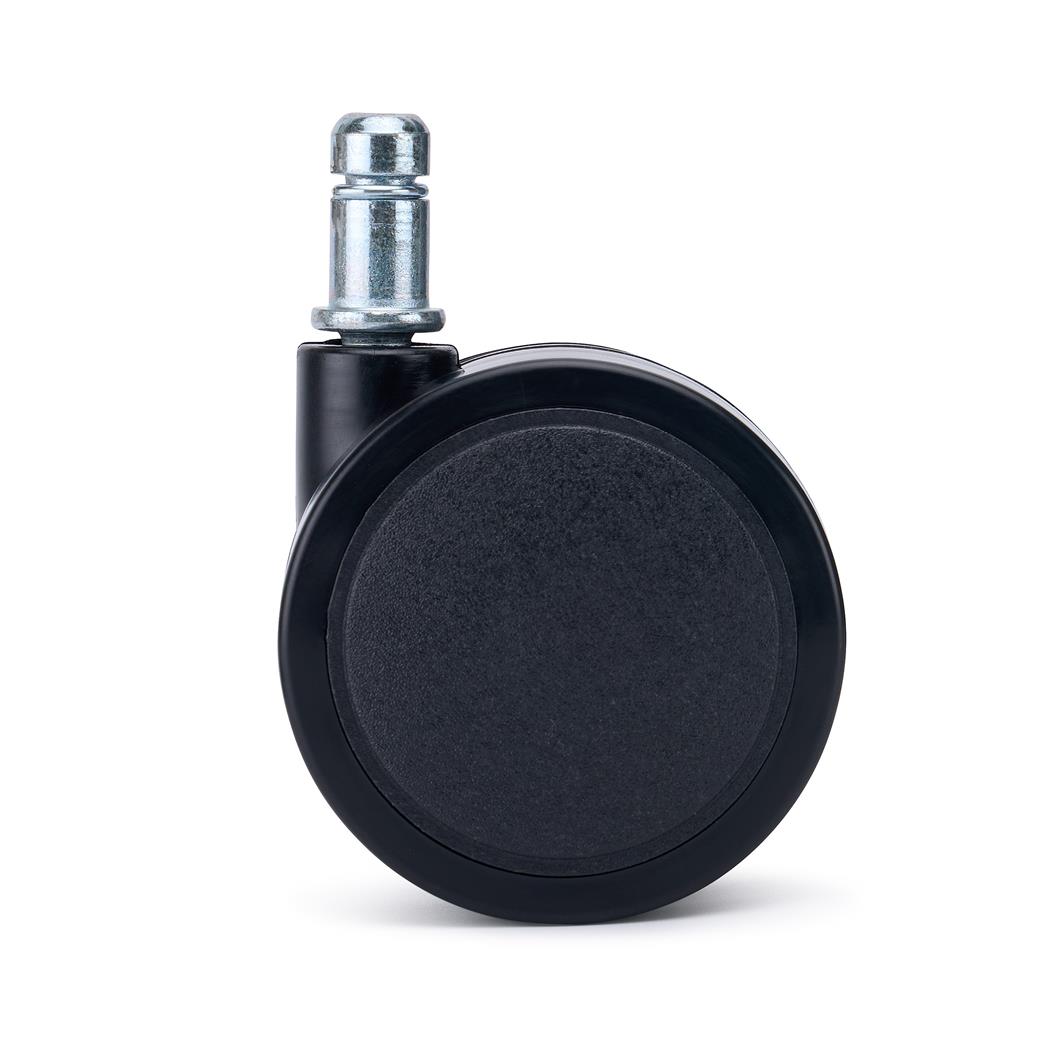 5er Set Hartbodenrollen Bürostühle LYRA, minimalistisches Design, Farbe Schwarz