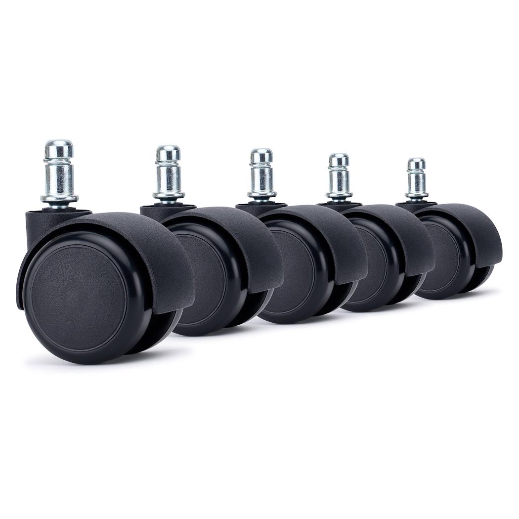 5er Set Rollen RUSH, 11x50mm, gummiert, Farbe Schwarz