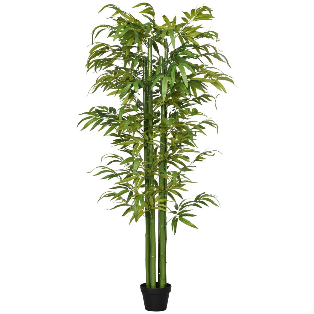 Büropflanze IRIS, künstlicher Bambus, Höhe 180cm, in schwarzem Topf