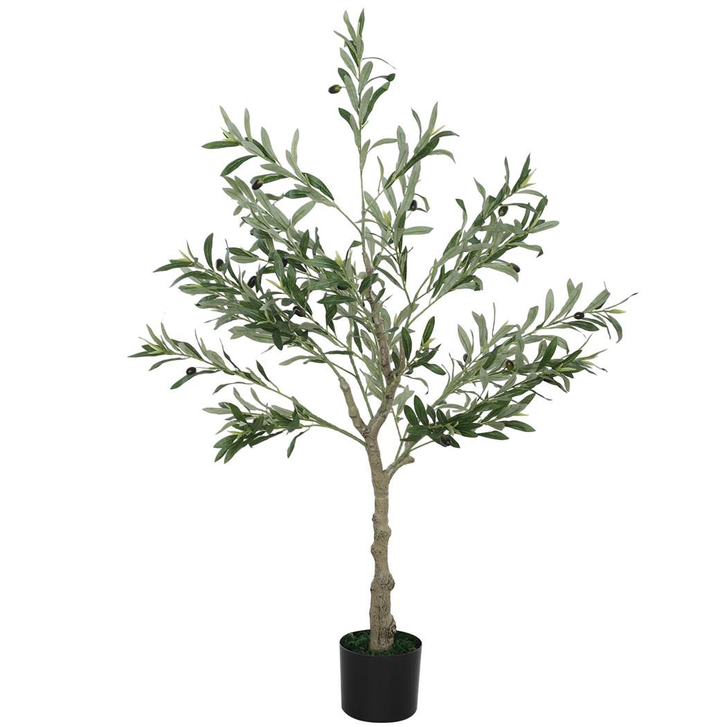 Büropflanze ECOA, Höhe 120 cm, künstlicher Olivenbaum inklusive Topf