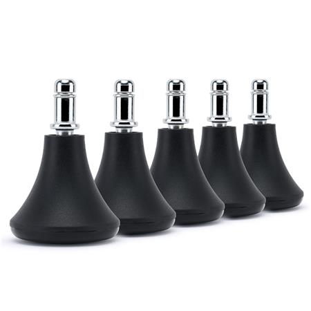 5er Set Bodengleiter für Bürostühle H2, 11-mm-Stift, stabil und praktisch