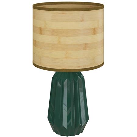 Bürotischlampe ELION, modernes Retro-Design, Keramik-Fuß, Farbe Grün