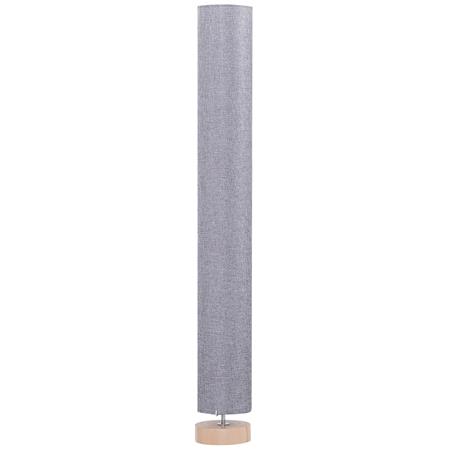 Bürolampe AXIS, moderne Stehlampe in Röhren-Form, Stoff-Lampenschirm, Grau