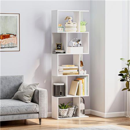 Büroregal AMIX, moderner Stil, 60 x 24 x 184,5 cm, Weiß