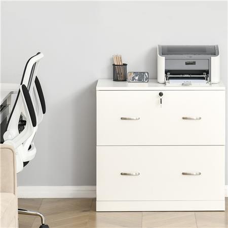 Aktenschrank HERO, 2 Schubladen, 77 x 42 x 72 cm, Farbe Weiß
