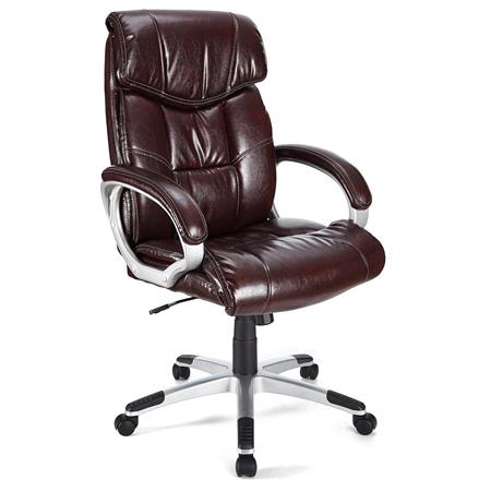 Chefsessel SANTIAGO BASIC, dichte Polsterung, Wippmechanismus, intensive 8h-Nutzung, Farbe Burgund