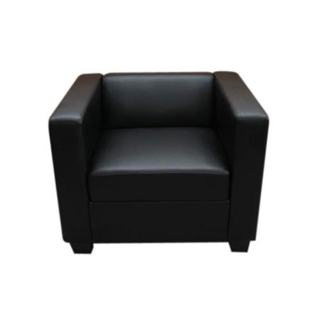 Sessel BASEL, 1 Sitzer, Elegantes Design, großer Komfort, Kunstleder, Farbe Schwarz.