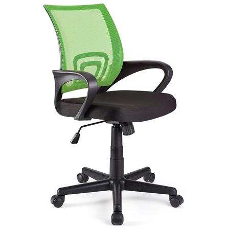 Schreibtischstuhl SEOUL, schönes Design, große gepolsterte Sitzfläche, Farbe Grün