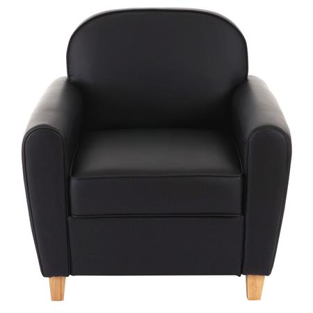 Sessel ARTIS. Elegantes Design, bequem und vielseitig, Lederbezug, Farbe Schwarz