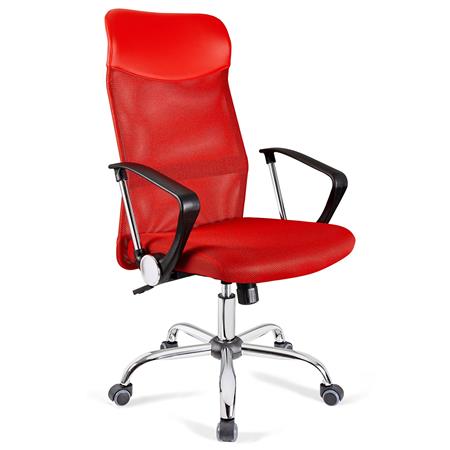Bürostuhl ASPEN, atmungsaktiver Netzbezug, dichte Sitzpolsterung, Farbe Rot