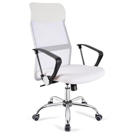 Bürostuhl ASPEN, atmungsaktiver Netzbezug, dichte Sitzpolsterung, Farbe Weiß
