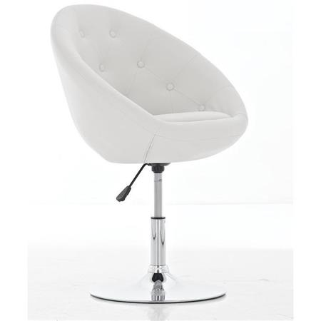 Drehsessel BELFAST, Chesterfield-Style, sehr bequem, breit und gepolstert, Farbe Weiß