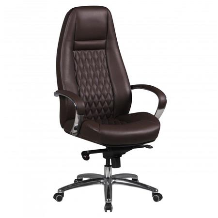 Chefsessel TINDAYA, exklusives Design, Naturleder, Farbe Dunkelbraun