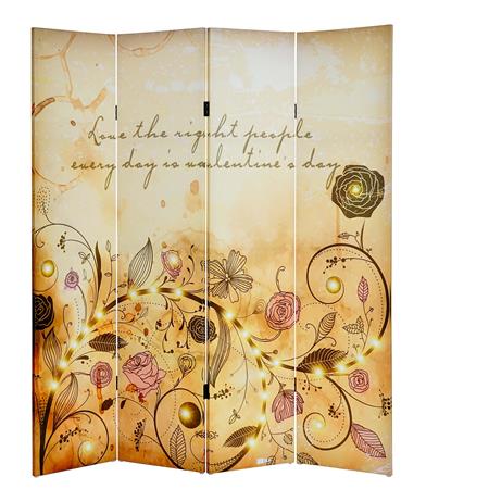 Bürowandschirm FLORES, 180x160x2,5cm, mit LED Beleuchtung, sehr praktisch, Holzstruktur