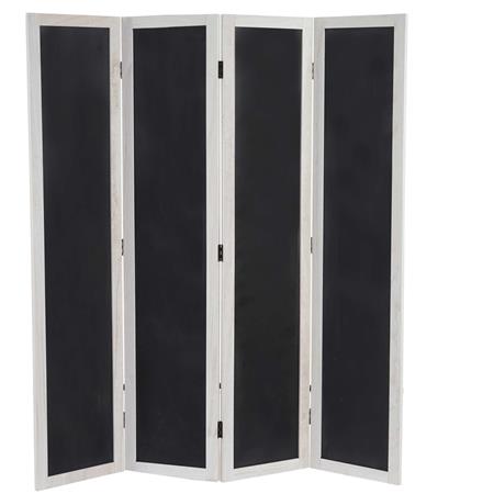 Bürowandschirm HILDE, 155x137x2cm, aus Holz, Farbe Weiß und Schiefer