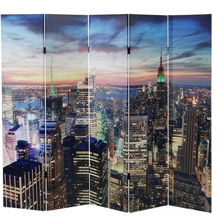 Bürowandschirm LED CITY, 180x200x2,5cm, mit Beleuchtung, sehr praktisch, Holzstruktur