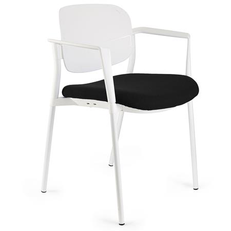 Konferenzstuhl ERIC, bequem und praktisch, stapelbar, Farbe Schwarz