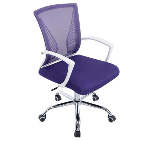 Bürostuhl CUBA, Metallgestell, atmungsaktiver Netzbezug, Farbe Lila