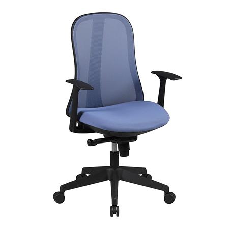 Ergonomischer Bürostuhl MIRTA, Synchronmechanik, atmungsaktiver Netzbezug, Farbe Blau