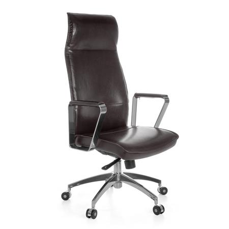 Chefsessel DRAKO, spektakuläres Design, Echtleder, Farbe Braun