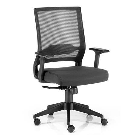 Bürostuhl ISAAC, Lordosenstütze, Synchronmechanik, Farbe Schwarz