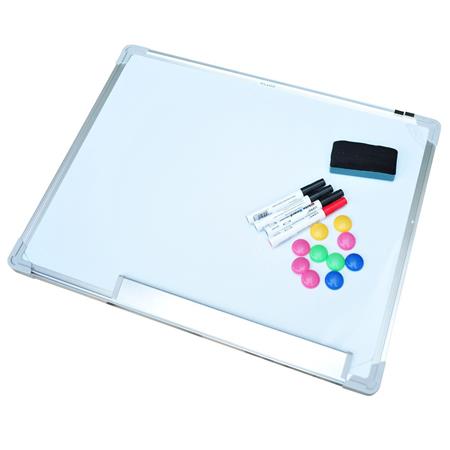 Whiteboard PALMIRA, 45x60 cm, Magnettafel mit 10 Magneten, 1 Schwamm und 4 Markern