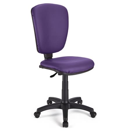 Bürostuhl KALIPSO LEDER OHNE ARMLEHNEN, verstellbare Rückenlehne, Kunstlederbezug, Farbe Lila