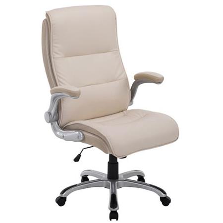 Chefsessel CRISTIANO LEDER, dicke Polsterung, Wippfunktion, für die tägl. 8h-Nutzung, Farbe Beige