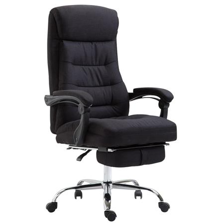 Bürostuhl ARGO STOFF, dicke Polsterung, Fußstütze, Farbe Schwarz