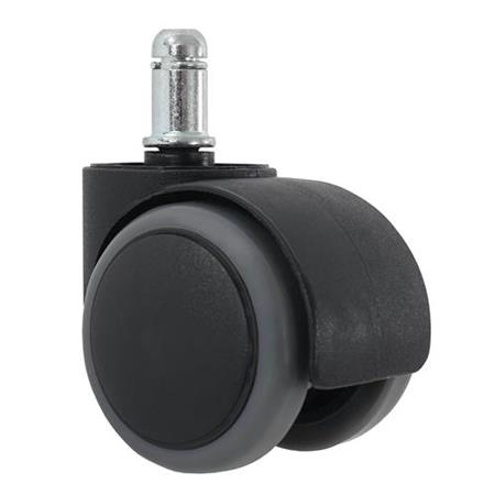 Im 5er-Set: Rollen für Hartboden 11 mm / 50 mm für Bürostühle auf hartem Boden