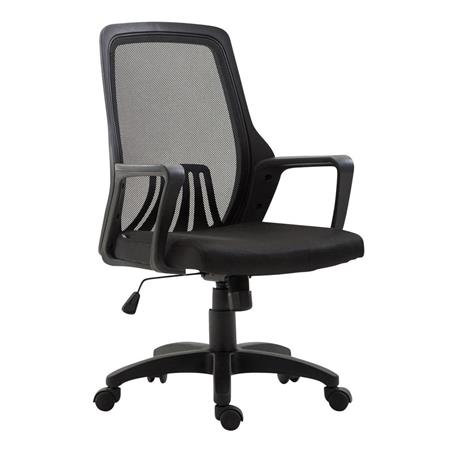 Bürostuhl CLIVEN, Lordosenstütze, Wippfunktion, Farbe Schwarz