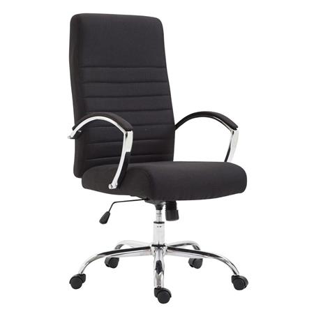 Bürostuhl VALANTY STOFF, dicke Polsterung, Metallfußkreuz, Farbe Schwarz