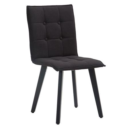 Besucherstuhl ERNY, schwarze Stuhlbeine, Stoffbezug, Farbe Schwarz