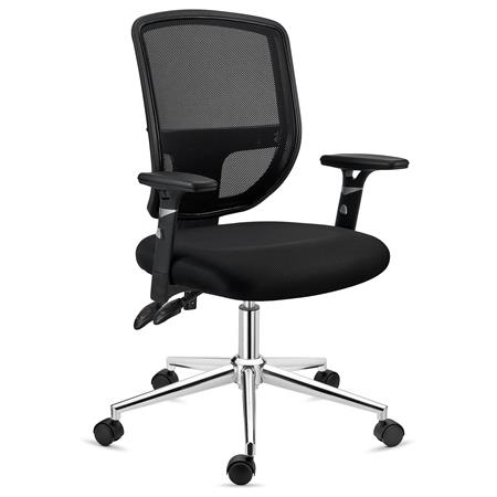 Bürostuhl DINAMIC, für die 8h-Nutzung, verstellbare Rückenlehne, bequem und robust, Farbe Schwarz