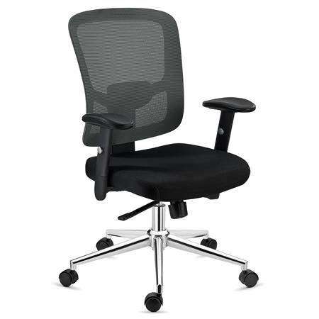 Ergonomischer Bürostuhl MARKO, Lordosenstütze, Synchronmechanik, Farbe Grau