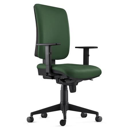 Ergonomischer Bürostuhl PIERO LEDER, verstellbare Armlehnen, Farbe Grün