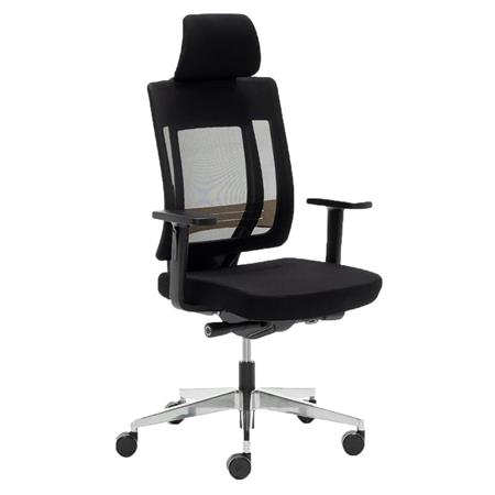 Ergonomischer Bürostuhl OTAWA, 8h-Nutzung, Exklusives Design, Verstellbar, Farbe Schwarz