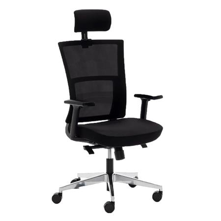 Ergonomischer Bürostuhl EDMONTON, für die intensive 8h-Nutzung, Qualität und Design, Farbe Schwarz