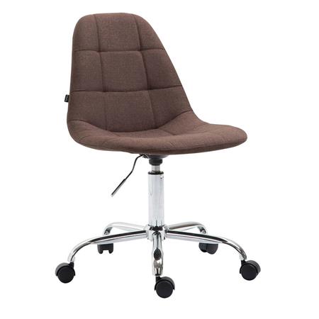 Bürostuhl DANIEL, dicke Polsterung, Metallgestell, Stoffbezug, Farbe Braun